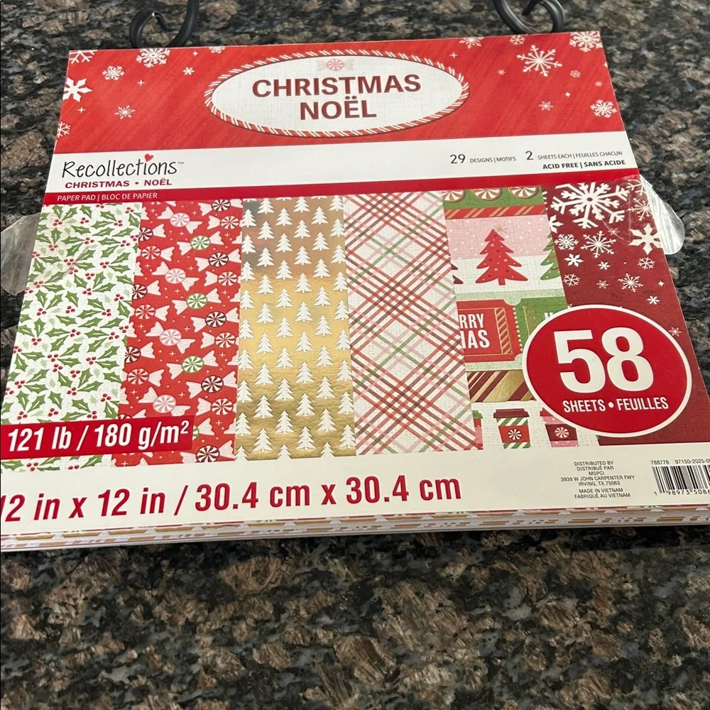 RECOLLECTIONS PAPER PAD 12x12  CHRISTMAS NOEL & FROSTED FAIRY TALE LOT OF 2 NWT